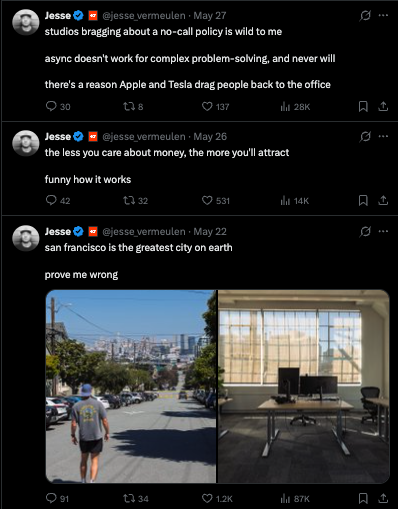Jesse's X account
